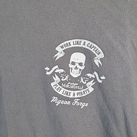 Margaritaville Pirate Pidgeon Forge Tennessee Skull Graphic Print Tshirt Mens M - Picture 9 of 14